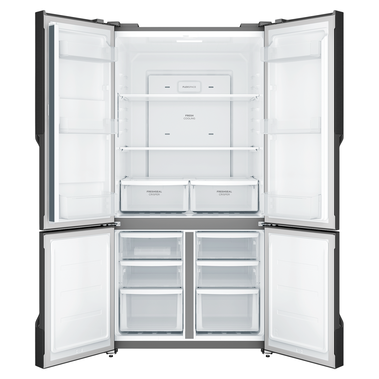 Westinghouse 564L French Quad Door Fridge - Matte Charcoal Black WQE5600BB