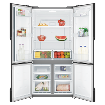Westinghouse 564L French Quad Door Fridge - Matte Charcoal Black WQE5600BB