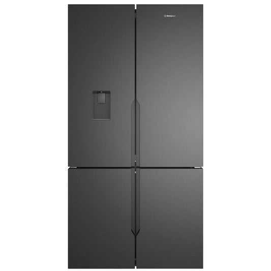 Westinghouse 564L French Quad Door Fridge with Water Dispenser - Matte Black WQE5650BA