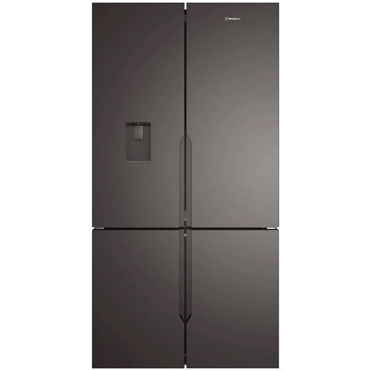 Westinghouse 564L French Quad Door Fridge with Water Dispenser - Matte Black WQE5660BA