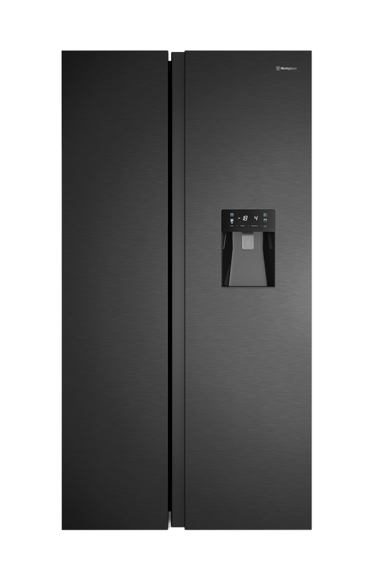 Westinghouse 619L Side by Side Fridge - Matte Black WSE6240BB