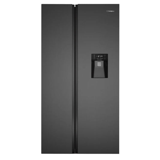 Westinghouse 619L Side by Side Fridge - Matte Black WSE6640BA