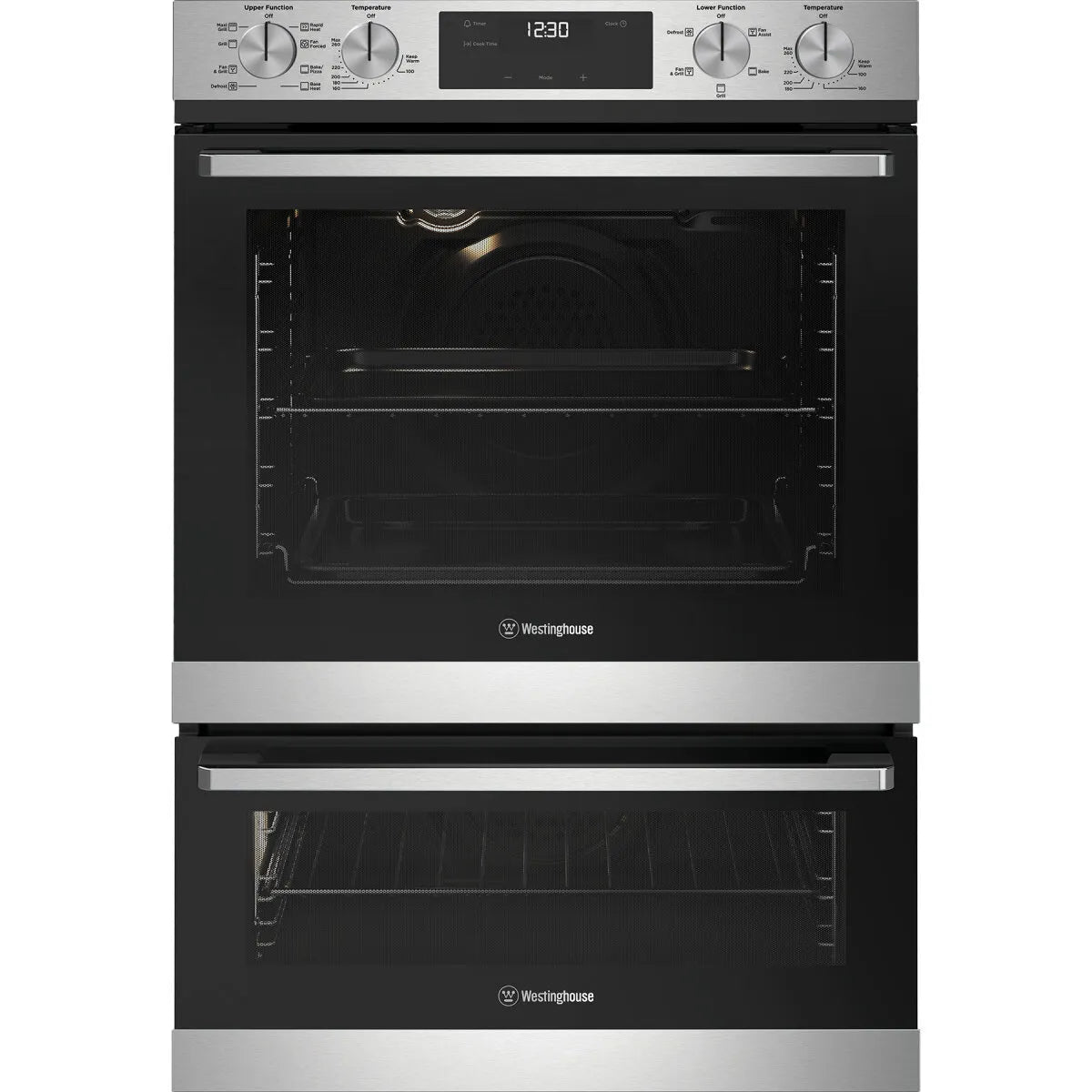 Westinghouse 60cm Multi-Function Double Oven - Stainless Steel WVE6525SD