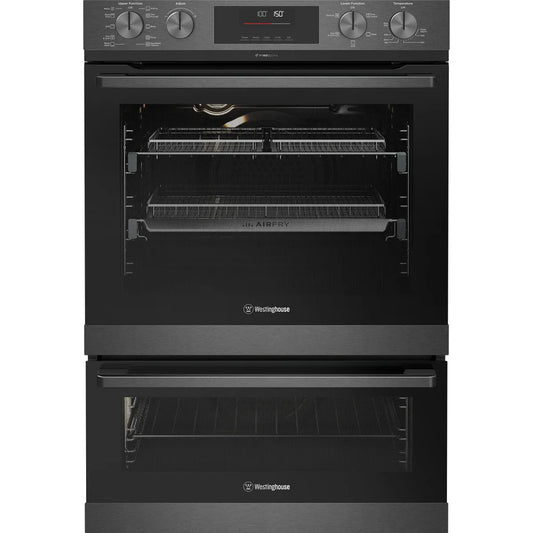 Westinghouse 60cm Multi-Function Pyrolytic Double Oven and SteamBake - Dark Stainless Steel WVEP6727DD