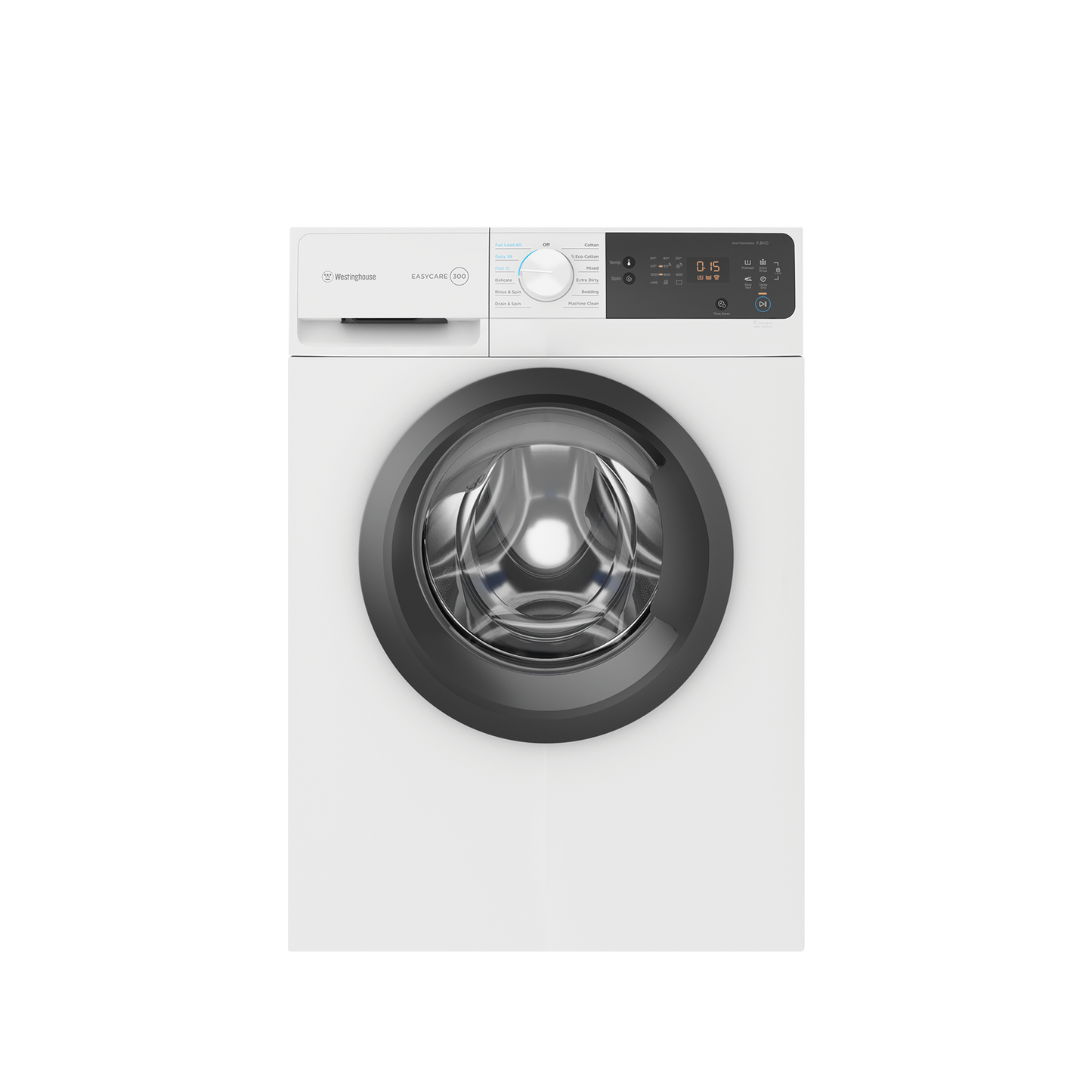 Westinghouse 7.5kg EasyCare 300 Series Front Load Washing Machine - White WWF7524N3WA