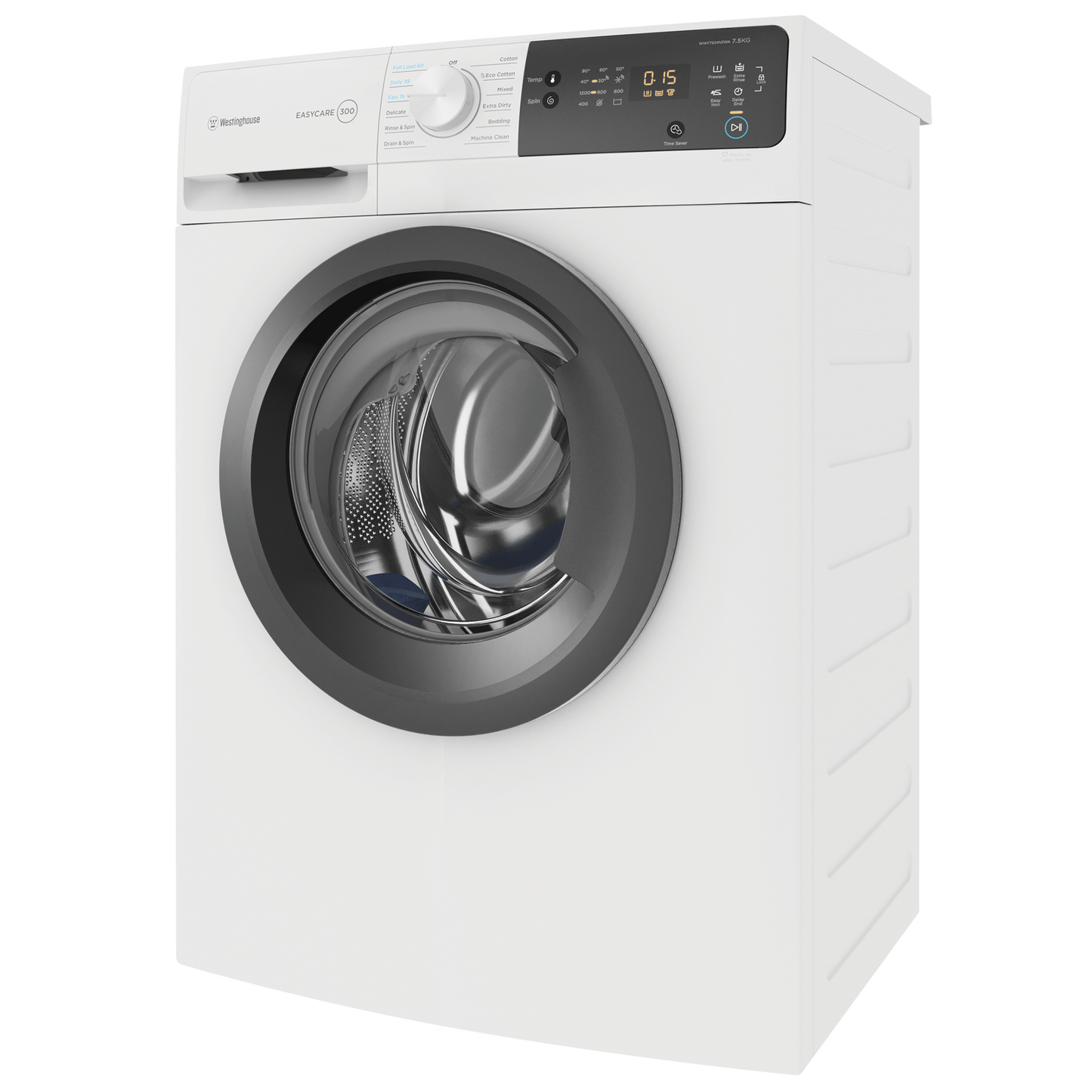 Westinghouse 7.5kg EasyCare 300 Series Front Load Washing Machine - White WWF7524N3WA