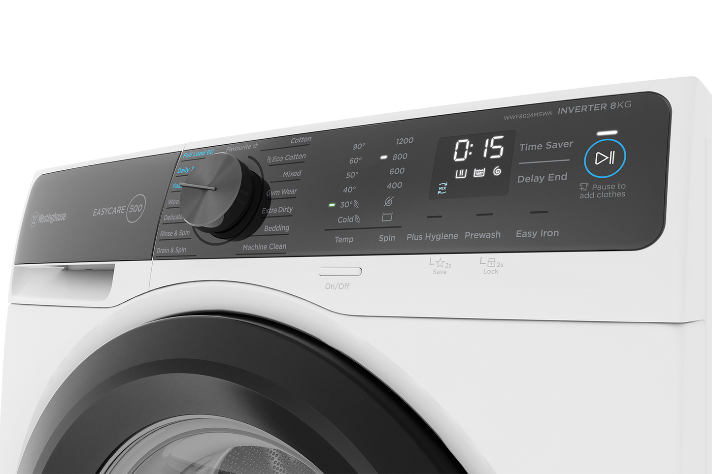 Westinghouse 8kg EasyCare 500 Series Front Load Washing Machine - White WWF8024M5WA