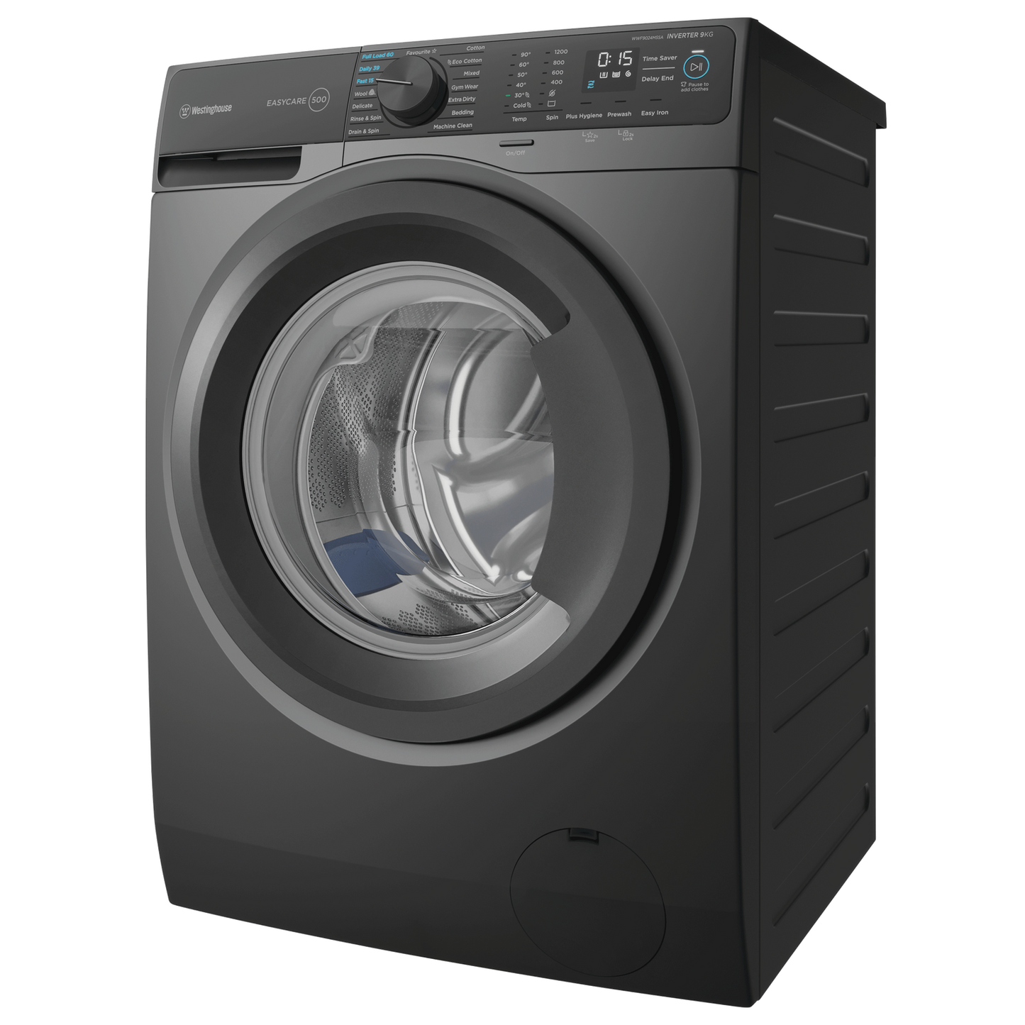 Westinghouse 9kg EasyCare 500 Series Front Load Washing Machine - Metallic Grey WWF9024M5SA